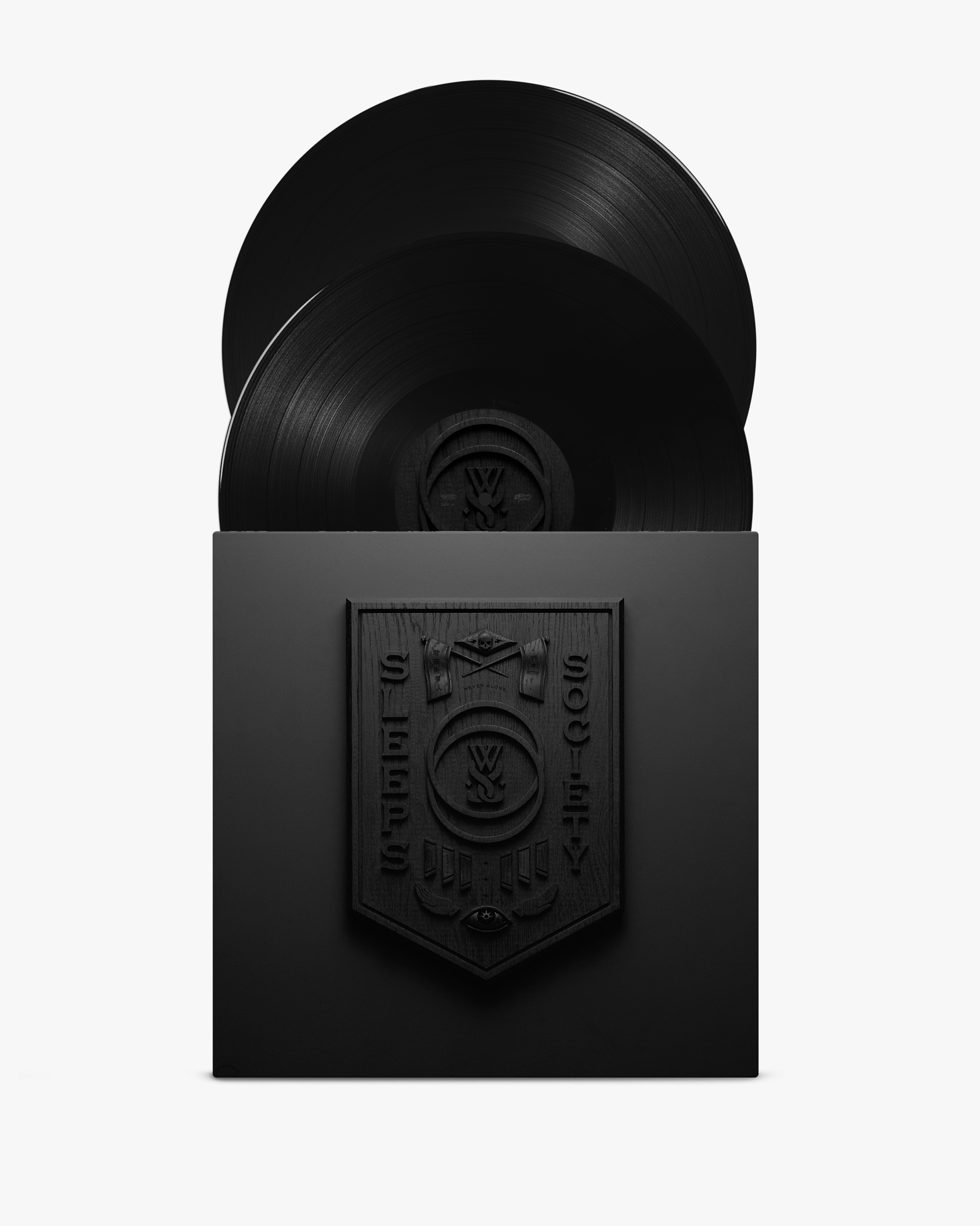 欧LP While She Sleeps Sleeps Society SPINE898550 Spinefarm Records, Search And Destroy Records, Sleeps Brothers /00400 black-front-white_8a5eddd9-